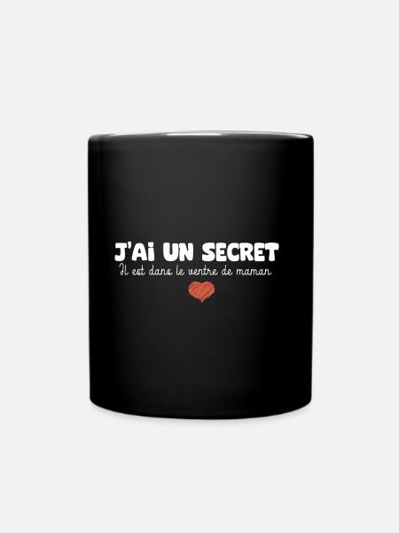 annonce naissance grossesse grandfere grande soeur - Mug uni - noir