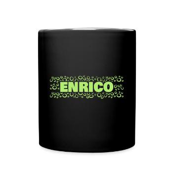 Geschenk für Enrico - Tasse einfarbig - Schwarz - Vorne
