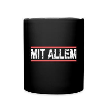 Mit Allem für einen Dönermann - Tasse einfarbig - Schwarz - Vorne