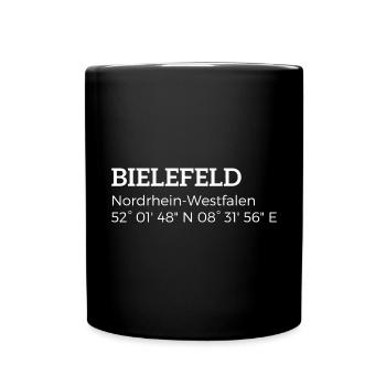 les coordonnées de Bielefeld Rhénanie-du-Nord-Westphalie - Mug uni - noir - Devant