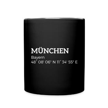 les coordonnées Munich Bavière - Mug uni - noir - Devant