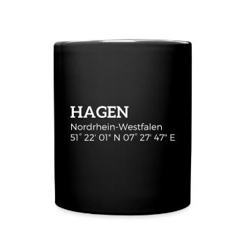 les coordonnées de Hagen Rhénanie-du-Nord-Westphalie - Mug uni - noir - Devant