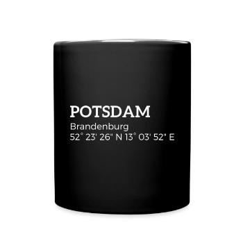 Potsdam Brandenburg coordinates - Full Colour Mug - black - Front