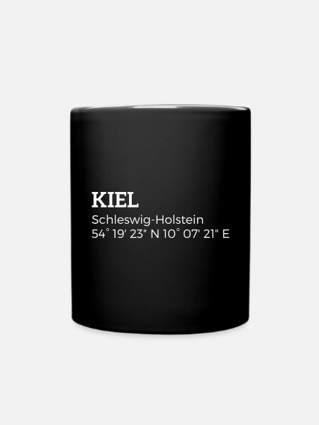 Coordonnées de Kiel Schleswig-Holstein - Mug uni - noir