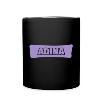 Geschenk für Adina - Tasse einfarbig - Schwarz - Vorne