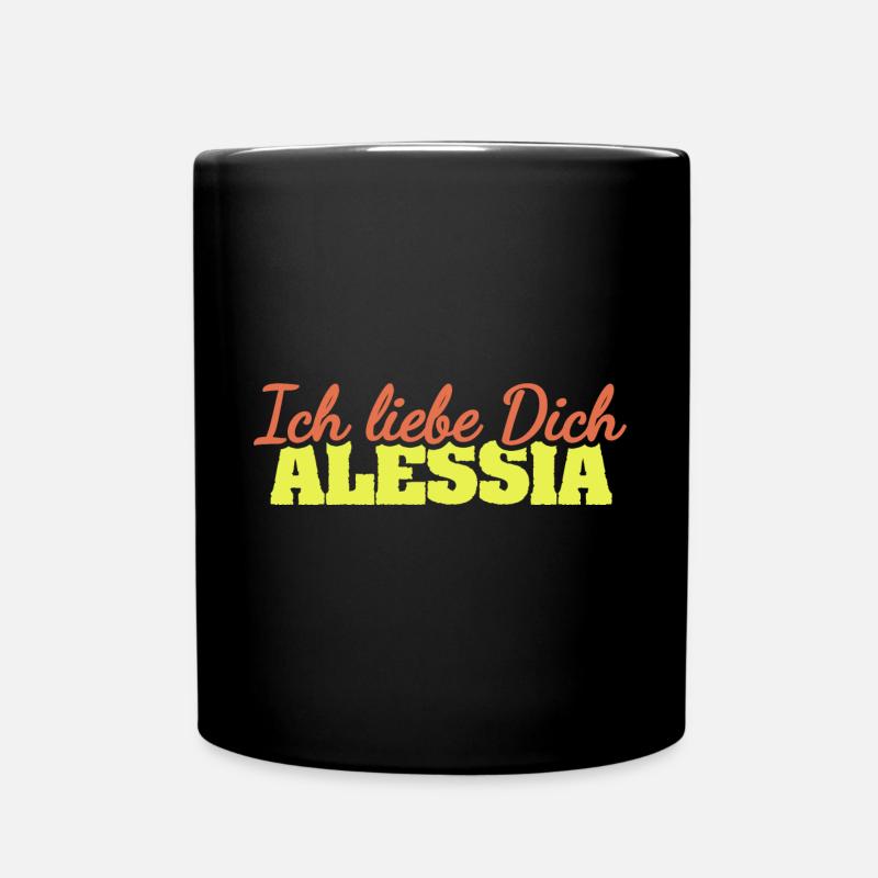 Dear Alessia, - Full Colour Mug - black