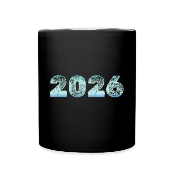Eiskalt 2026 - Tasse einfarbig - Schwarz - Vorne