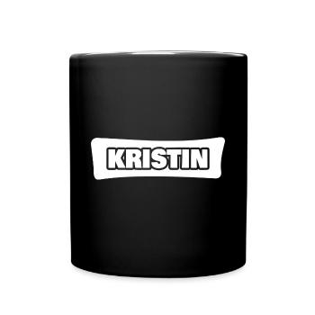 Kristin als Name - Tasse einfarbig - Schwarz - Vorne