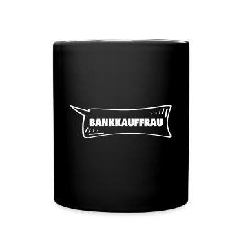 Employé de banque comme bulle de dialogue - Mug uni - noir - Devant