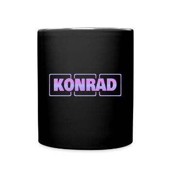 Konrad als Schwangerschaft - Tasse einfarbig - Schwarz - Vorne