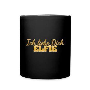 Chère Elfie, - Mug uni - noir - Devant