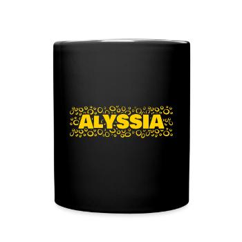 Vorname Alyssia - Tasse einfarbig - Schwarz - Vorne