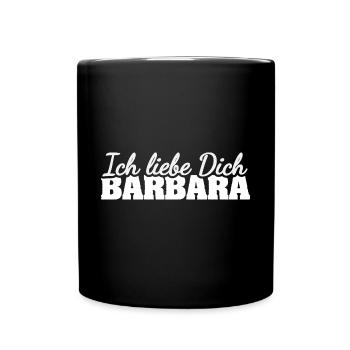 Chère Barbara, - Mug uni - noir - Devant