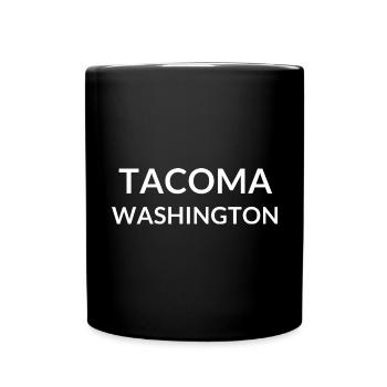 Tacoma, Washington, États-Unis - Mug uni - noir - Devant