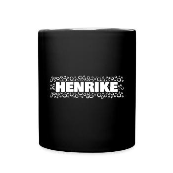 Henrike als Vorname - Tasse einfarbig - Schwarz - Vorne
