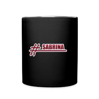 Geschenk für Sabrina - Tasse einfarbig - Schwarz - Vorne