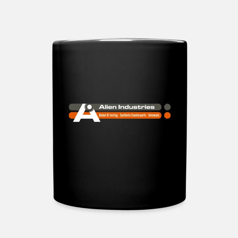 alien industries text - Full Colour Mug - black