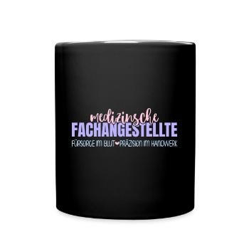 MFA Fürsorge & Präzision Medizinische - Tasse einfarbig - Schwarz - Vorne