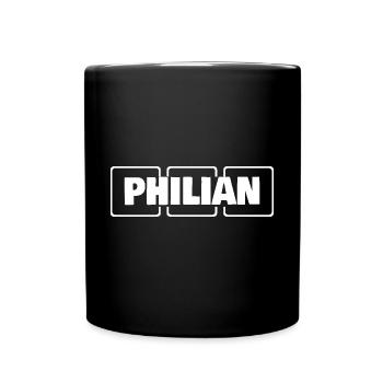 Nom Philian - Mug uni - noir - Devant