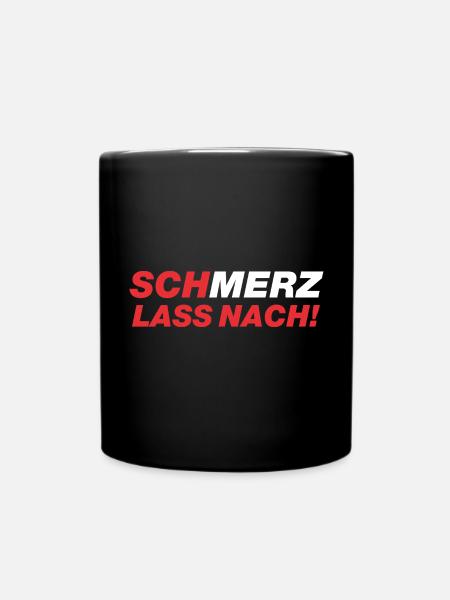 SchMerz lass nach - nein zu Merz - Tasse einfarbig - Schwarz