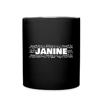 Janine as a first name - Full Colour Mug - black - Front