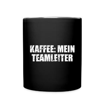 Coffee: My Team Leader – Office Humor - Full Colour Mug - black - Front