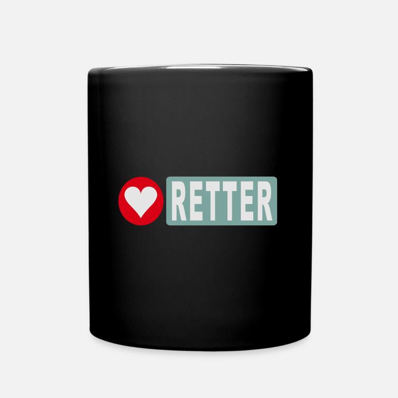 lebensretter - Tasse einfarbig - Schwarz