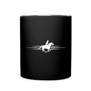 équitation ligne dash élément icône silhouette - Mug uni - noir - Devant