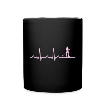 SUP Heartline Stand Up Paddle Evolution SUP girl - Full Colour Mug - black - Front