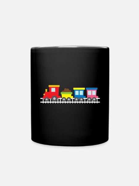 Spielzeuglokomotive Kind - Tasse einfarbig - Schwarz