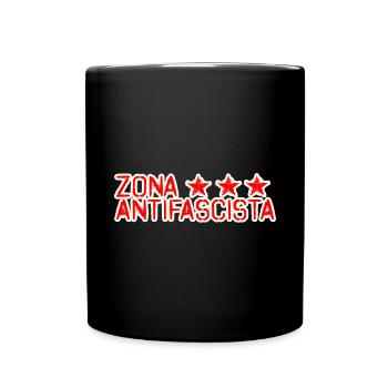 zone zona antifascista sterne antifascist - Tasse einfarbig - Schwarz - Vorne