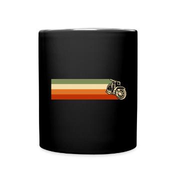 KR51 Schwalbe Vintage Retro Moped - Tasse einfarbig - Schwarz - Vorne