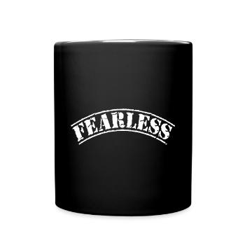 fearless no fear fearless fearless shirt - Full Colour Mug - black - Front