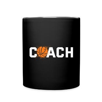 Coach Basketball - Basketball Player Gift - Full Colour Mug - black - Front