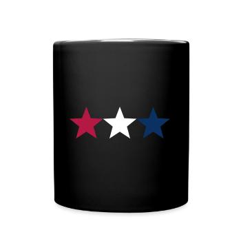 Drapeau américain Patriotic Stars États-Unis - Mug uni - noir - Devant