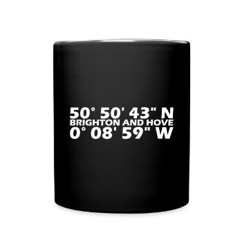 Brighton and Hove coordinates - Full Colour Mug - black - Front