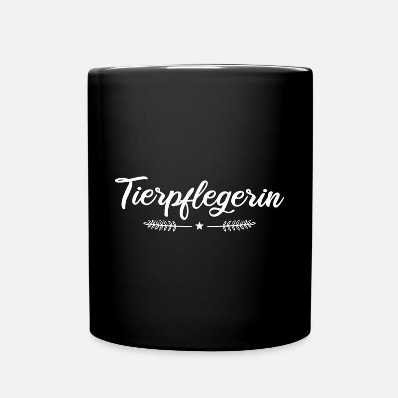 Tierpflegerin Tierpfleger Geschenk - Tasse einfarbig - Schwarz