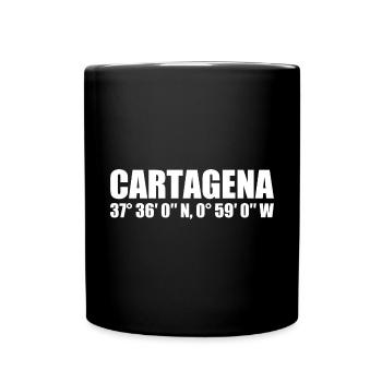 Coordonnées de Carthagène - Mug uni - noir - Devant