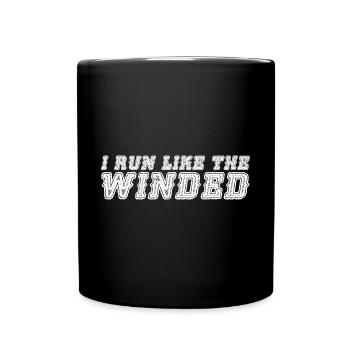 Je cours comme le sinueux - Mug uni - noir - Devant