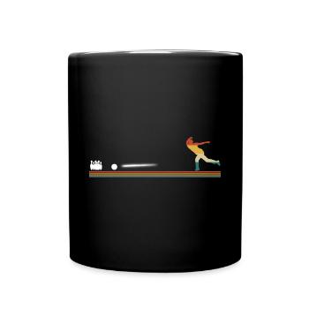 Vintage Bowling Retro - Tasse einfarbig - Schwarz - Vorne