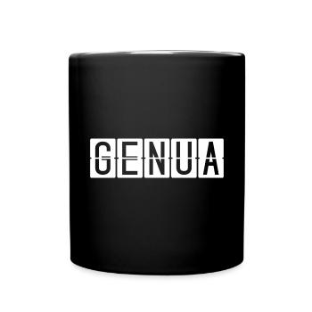 Genoa airport sign - Full Colour Mug - black - Front