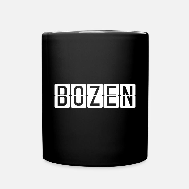 Bozen Flughafentafel - Tasse einfarbig - Schwarz
