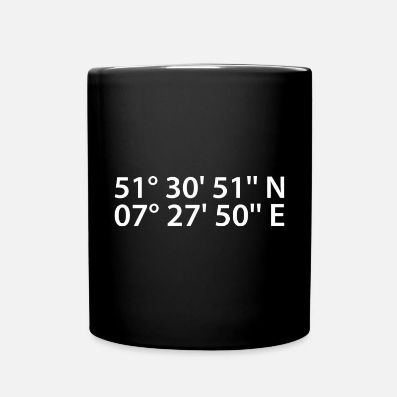 Dortmund Koordinaten - Tasse einfarbig - Schwarz
