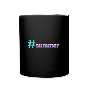 Cooler Hashtag summer Sommer - Tasse einfarbig - Schwarz - Vorne