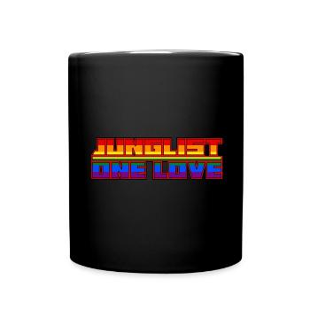 Junglist One Love Drum and Bass DNB Pride Remix - Mug uni - noir - Devant
