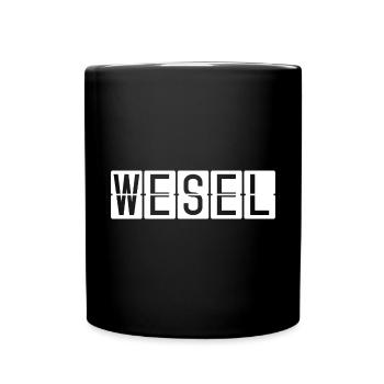 Wesel Airport Sign - Full Colour Mug - black - Front