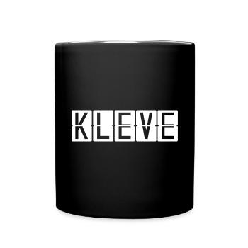 Kleve Flughafentafel - Tasse einfarbig - Schwarz - Vorne