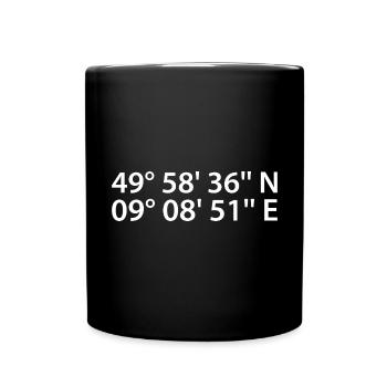 Aschaffenburg coordinates - Full Colour Mug - black - Front