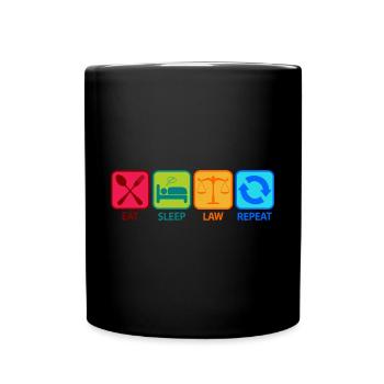 Anwalt Spruch Sprüche Lustige witzige Cool Männer - Tasse einfarbig - Schwarz - Vorne