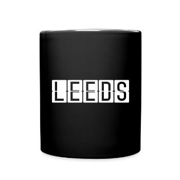 Leeds Airport Sign - Full Colour Mug - black - Front